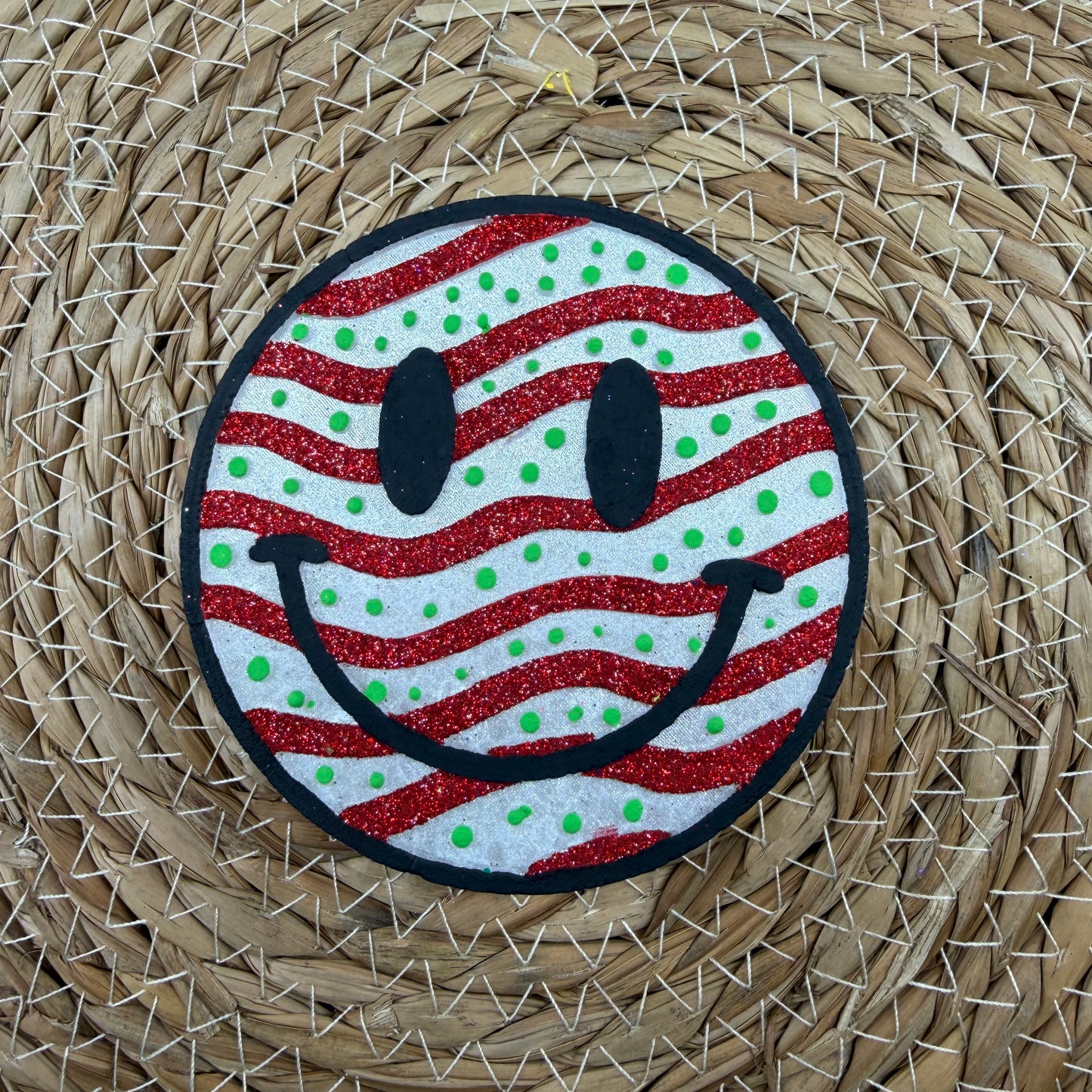 Christmas Cake Smiley Face Car Freshie- Custom