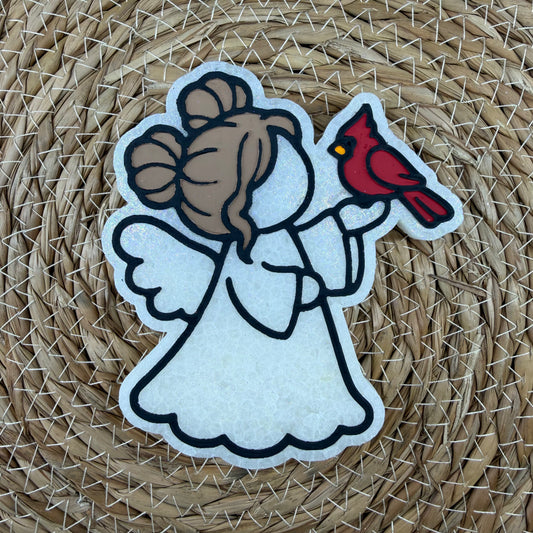Angel with Cardinal Car Freshie- Custom