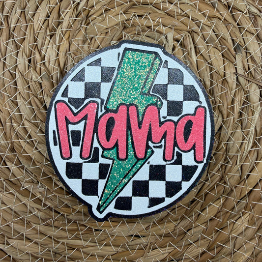 Mama Checkered Bolt Car Freshie- Custom