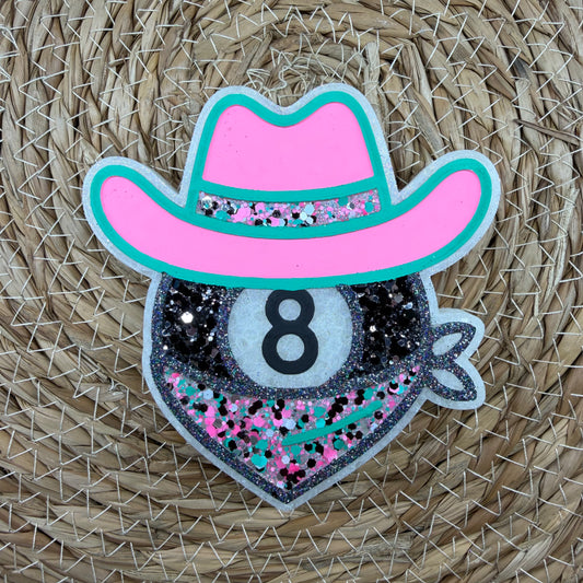 8 Ball Cowboy Hat Car Freshie- Custom