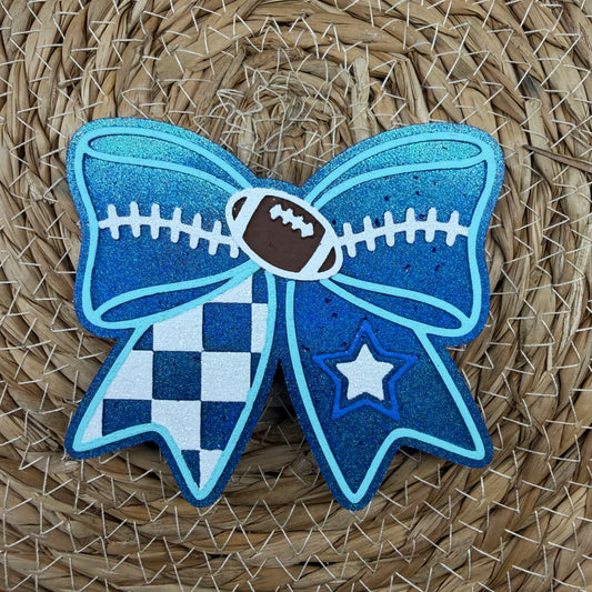 Cowboys Football Bow Car Freshie- Custom
