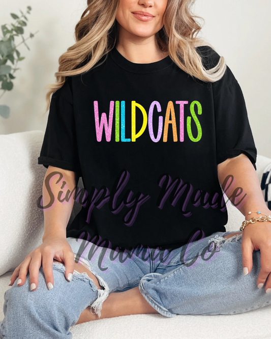 Wildcats Neon Script (short sleeve, long sleeve, sweatshirt, hoodie)