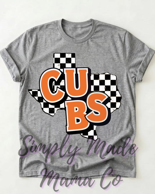 Cubs Checkered Texas (short sleeve, long sleeve, sweatshirt, hoodie)