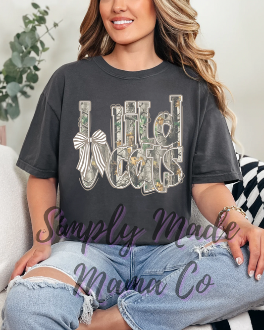 Wildcats Camo Doodle Letter (short sleeve, long sleeve, sweatshirt, hoodie)