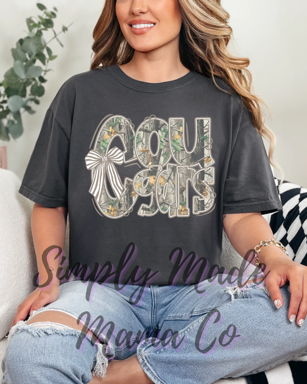 Cougars Camo Doodle Letter (short sleeve, long sleeve, sweatshirt, hoodie)