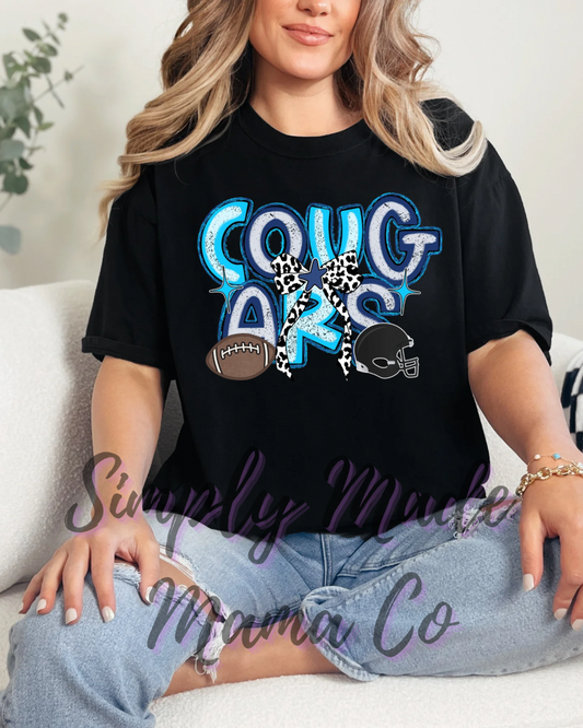 Cougars Football Bow (short sleeve, long sleeve, sweatshirt, hoodie)