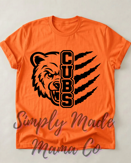 Cubs Claw Orange (short sleeve, long sleeve, sweatshirt, hoodie)