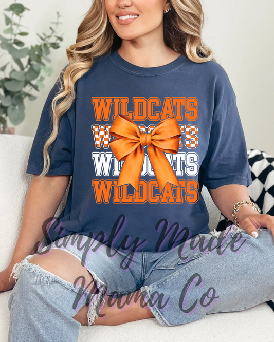 Wildcats Bow LOMA Navy (short sleeve, long sleeve, sweatshirt, hoodie)
