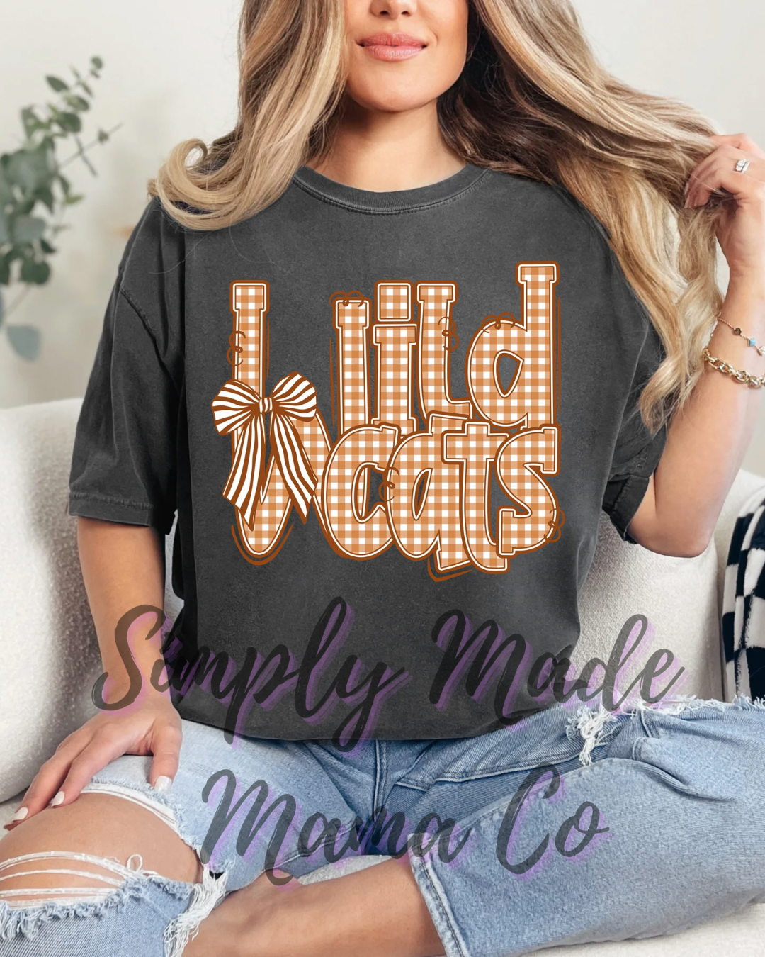 Wildcats Gingham MVMS Grey (short sleeve, long sleeve, sweatshirt, hoodie)
