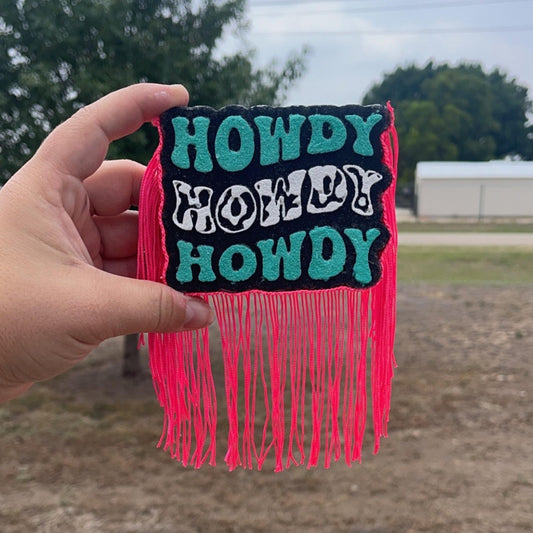 Howdy Howdy Howdy Cow Print Car Freshie