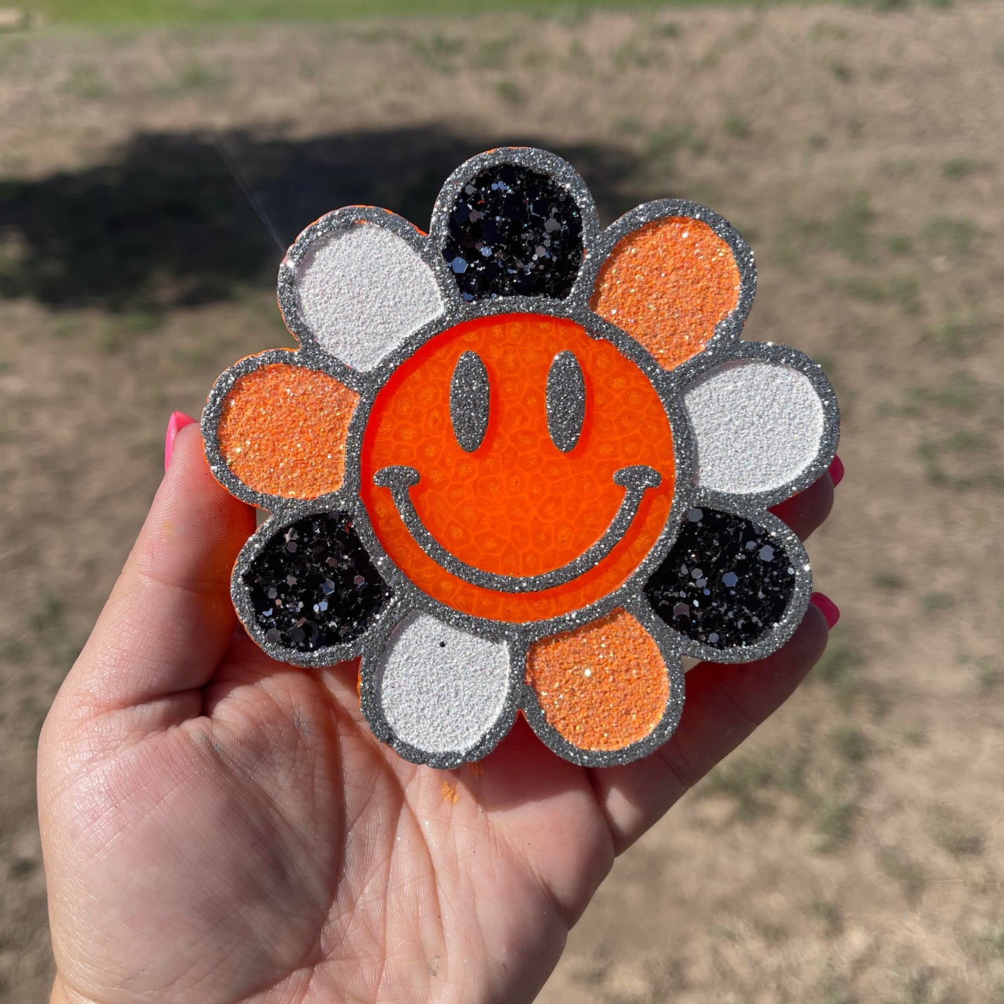 Flower Smiley Face Car Freshie